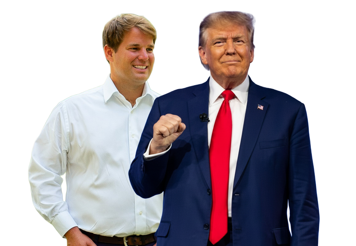 Jim Kingston standing alongside President Donald Trump